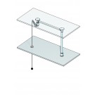 PremiumLine Variable Körper-Notdusche, für Deckeneinbau in abgehängten Decken